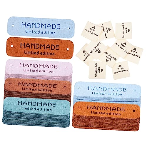 LOLIPPYY 60 Stück Handgefertigte Leder und Stoffetiketten Präge Tags für DIY Kleidung Taschen Schuhe Hüte Vielseitige Nählabels in Farben zum Personalisieren und Dekorieren LOLIPPYY 60 Stück Handgefertigte Leder und Stoffetiketten Präge Tags für DIY Kleidung Taschen Schuhe Hüte Vielseitige Nählabels in Farben zum Personalisieren und Dekorieren von LOLIPPYY