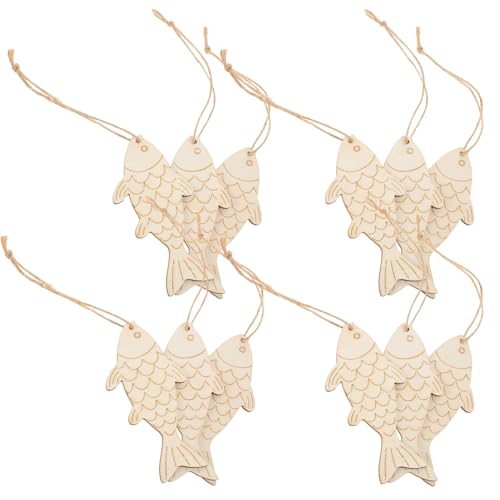LOLIPPYY 60 Stück Holz Fischanhänger zum Bemalen Natürliche Holzscheiben für Küsten Deko Blanko Holzfische zum Basteln Wanddeko Fischform für Diy Kunstprojekte und Wandornament LOLIPPYY 60 Stück Holz Fischanhänger zum Bemalen Natürliche Holzscheiben für Küsten Deko Blanko Holzfische zum Basteln Wanddeko Fischform für Diy Kunstprojekte und Wandornament von LOLIPPYY