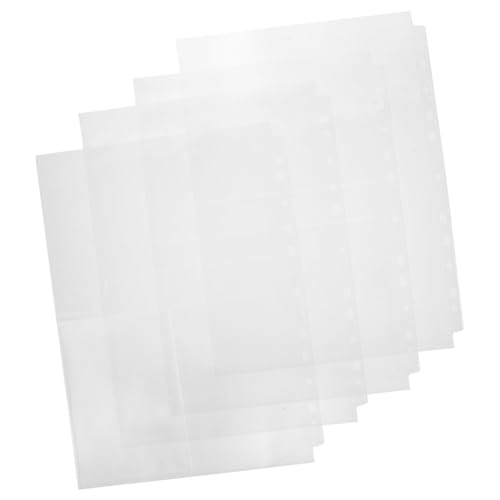 LOLIPPYY 60 Stück Klare Fotohüllen Einlagen PVC Schutzblätter für Fotos Postkarten Organizer Transparente Albumseiten von LOLIPPYY