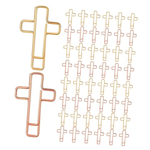 LOLIPPYY 60 Stück Metall Büroklammern Kreuz-design Gold Roségold Lesezeichenklammern für Bibelstudium Tagebuch Büro Schule Zuhause Organisatorische Dokumentenklammern LOLIPPYY 60 Stück Metall Büroklammern Kreuz-design Gold Roségold Lesezeichenklammern für Bibelstudium Tagebuch Büro Schule Zuhause Organisatorische Dokumentenklammern von LOLIPPYY