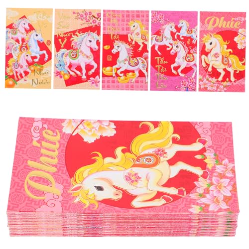 LOLIPPYY 60 Stück Rote Umschläge Für Das Frühjahrsfest Des Des Pferdes Chinesische Rote Umschläge Neujahr Lucky Beutel Umschlagpaket Mondneujahr Vietnamesische Hong Bao Papier LOLIPPYY 60 Stück Rote Umschläge Für Das Frühjahrsfest Des Des Pferdes Chinesische Rote Umschläge Neujahr Lucky Beutel Umschlagpaket Mondneujahr Vietnamesische Hong Bao Papier von LOLIPPYY