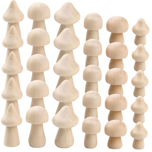 LOLIPPYY 60 Stück Teiliges Holzpilz bastelset Unbemalt DIY Holzpilze für Bemalen Kreative Handwerks deko Natürliche Holz dekoration für Jungen und Mädchen Designs LOLIPPYY 60 Stück Teiliges Holzpilz bastelset Unbemalt DIY Holzpilze für Bemalen Kreative Handwerks deko Natürliche Holz dekoration für Jungen und Mädchen Designs von LOLIPPYY