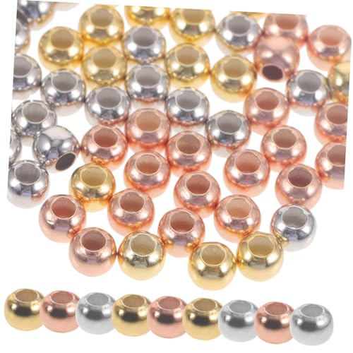 LOLIPPYY 60 Stück Teiliges Runde Spacer Perlen aus Silber in Weißgold Gold und Roségold Bastelperlen für DIY Schmuckherstellung Armbänder Halsketten Kreative Bastelmaterialien LOLIPPYY 60 Stück Teiliges Runde Spacer Perlen aus Silber in Weißgold Gold und Roségold Bastelperlen für DIY Schmuckherstellung Armbänder Halsketten Kreative Bastelmaterialien von LOLIPPYY