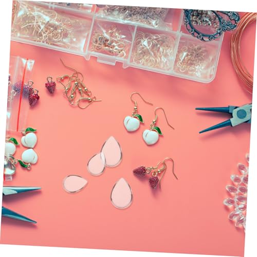 LOLIPPYY 60 Stück Teiliges Transparente Wassertröpfchen Glas Cabochons Flache Rückseite Vielseitig für Schmuckherstellung und DIY Bastelprojekte Feine Textur Eleganter Schmuckstein von LOLIPPYY