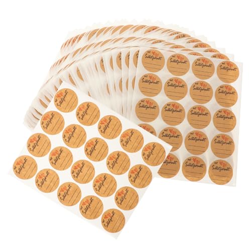 LOLIPPYY 600 Blatt Selbstklebende Kraftpapier Aufkleber Kleine Etiketten für Geschenke Verpackung und Lebensmittelbeutel Dekorative Label Sticker für Party Basteln LOLIPPYY 600 Blatt Selbstklebende Kraftpapier Aufkleber Kleine Etiketten für Geschenke Verpackung und Lebensmittelbeutel Dekorative Label Sticker für Party Basteln von LOLIPPYY
