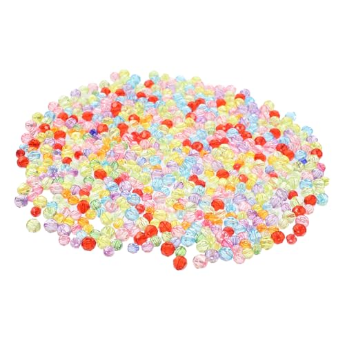 LOLIPPYY 600Stücke Bunte Acrylperlen DIY Schmuckzubehör Facettierte Spacer Beads für Armbänder und Vielseitige Lose Perlen für Kreative Bastelprojekte von LOLIPPYY