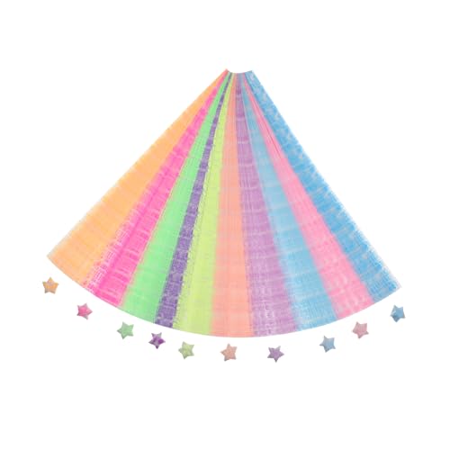 LOLIPPYY 630 Stück Origami Stern Streifen DIY Papier Sterne Bastelmaterial für Handgemachte Projekte À Leuchtende Papierstreifen für Kreative Bastelideen von LOLIPPYY