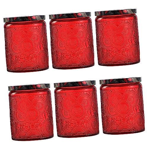 LOLIPPYY 6Stücke DIY Kerzenbehälter Geprägte Glaskerzen Container Runde Einmachgläser für Kerzenherstellung für Zuhause Büro und LOLIPPYY 6Stücke DIY Kerzenbehälter Geprägte Glaskerzen Container Runde Einmachgläser für Kerzenherstellung für Zuhause Büro und von LOLIPPYY