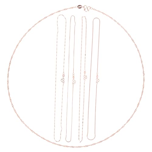 LOLIPPYY 6Stücke DIY Teiliges Roségold Ketten Zubehör für Schmuckherstellung Perfektes Armband und Halskette für Frauen für Persönliche und Designs von LOLIPPYY