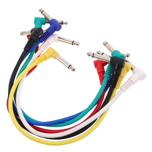 LOLIPPYY 6Stücke Gitarreneffekt Patchkabel Robustes Audiokabel für Gitarre und Pedale Flexible Anwendung Hohe Klangqualität für Musiker von LOLIPPYY