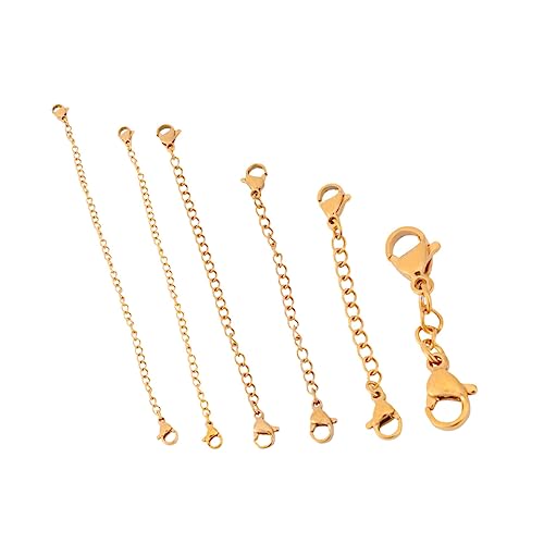 LOLIPPYY 6Stücke Lobster Buckle Verlängerungskette Schmuckzubehör für Armbänder Langlebig und Einfach zu Verbinden von LOLIPPYY