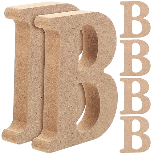 LOLIPPYY 6Stücke Unbemalte Holzbuchstaben B Für DIY Wanddekoration Leeres Buchstabenschild Holz Für Hochzeiten Und Projekte Holzwandschild Alphabet von LOLIPPYY