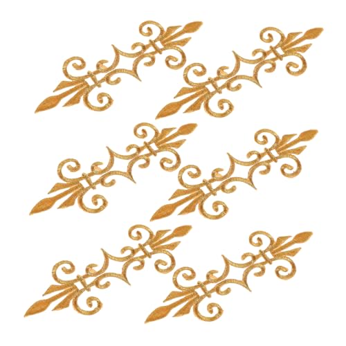 LOLIPPYY 6pcs Stickflächen Blumen Dekorative Flecken Für Kleidung Lange Blätter Bestickte Applikationen Für Bühnen- Und Brautkleider Eisen Auf Patch Trimm von LOLIPPYY