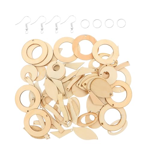 LOLIPPYY 70 Stück Teiliges Naturbelassene Holz Ohrring Anhänger mit Haken und Sprungring Leichte DIY Schmuckbastelmaterialien Hautfreundlich Vielseitig für Ohrringe Armbänder LOLIPPYY 70 Stück Teiliges Naturbelassene Holz Ohrring Anhänger mit Haken und Sprungring Leichte DIY Schmuckbastelmaterialien Hautfreundlich Vielseitig für Ohrringe Armbänder von LOLIPPYY