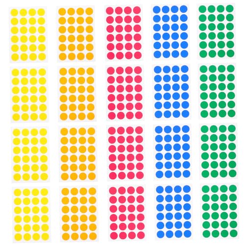 LOLIPPYY 720 Stück Selbstklebende Bunte Runde Aufkleber Farbkodierung Etiketten für Scrapbooking Basteln und Beschriftung Vielseitige Farbpunkt Sticker in Lebendigen Farben für von LOLIPPYY