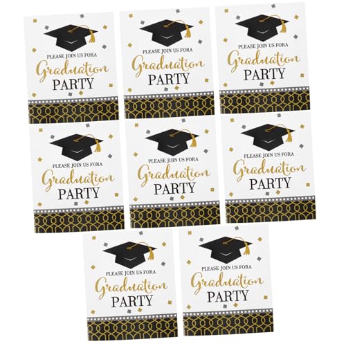LOLIPPYY 8 Stück Einladungskarten Zur Abschlussfeier Party Einladungskarten Abschlusseinladungen Abschlusseinladungskarten Einladungskarten Bulk Abschlusskarten Papier LOLIPPYY 8 Stück Einladungskarten Zur Abschlussfeier Party Einladungskarten Abschlusseinladungen Abschlusseinladungskarten Einladungskarten Bulk Abschlusskarten Papier von LOLIPPYY