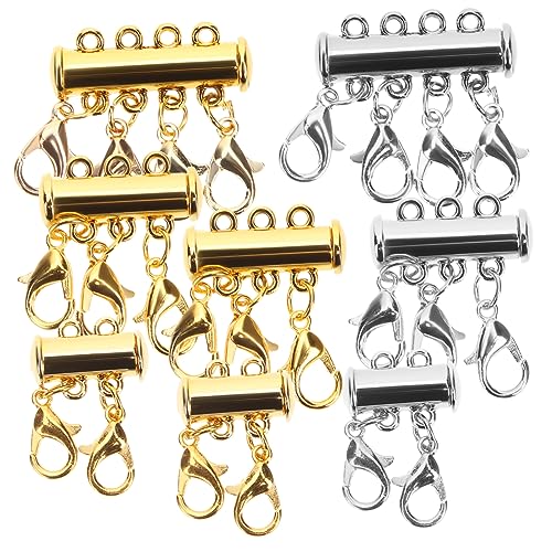 LOLIPPYY 8 Stück Magnetischer Schmuckverschluss Teiliges Mehrlagige Kettenverbinder Verschleißfestem Material Langlebig und Farbbeständig für Mehrreihige Halsketten und Armbänder Einfach LOLIPPYY 8 Stück Magnetischer Schmuckverschluss Teiliges Mehrlagige Kettenverbinder Verschleißfestem Material Langlebig und Farbbeständig für Mehrreihige Halsketten und Armbänder Einfach von LOLIPPYY