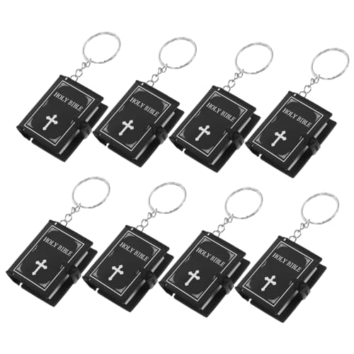 LOLIPPYY 8 Stück Mini-Bibel-Schlüsselanhänger Bibel Schlüsselanhänger kleine heilige Bibel christliches jesus schlüsselanhänger Taschenanhänger Bibelgeschenk das Papier Black LOLIPPYY 8 Stück Mini-Bibel-Schlüsselanhänger Bibel Schlüsselanhänger kleine heilige Bibel christliches jesus schlüsselanhänger Taschenanhänger Bibelgeschenk das Papier Black von LOLIPPYY