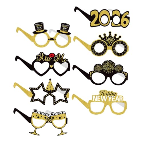LOLIPPYY 8 Stück Neujahrs-Party brille 2026 Zahlenbrille Neujahrsbrille frohes neues jahr brille Frohes neues Jahr Sonnenbrille Partynummer Papier LOLIPPYY 8 Stück Neujahrs-Party brille 2026 Zahlenbrille Neujahrsbrille frohes neues jahr brille Frohes neues Jahr Sonnenbrille Partynummer Papier von LOLIPPYY
