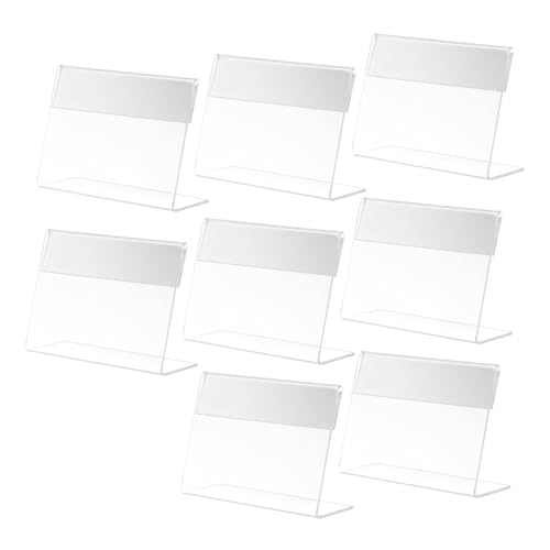 LOLIPPYY 8 Stück Teiliges Acryl Preisschildhalter Transparenter Slanted Display Stand für Restaurants Geschäfte Messen Retail Label Holder für Tischanzeigen LOLIPPYY 8 Stück Teiliges Acryl Preisschildhalter Transparenter Slanted Display Stand für Restaurants Geschäfte Messen Retail Label Holder für Tischanzeigen von LOLIPPYY