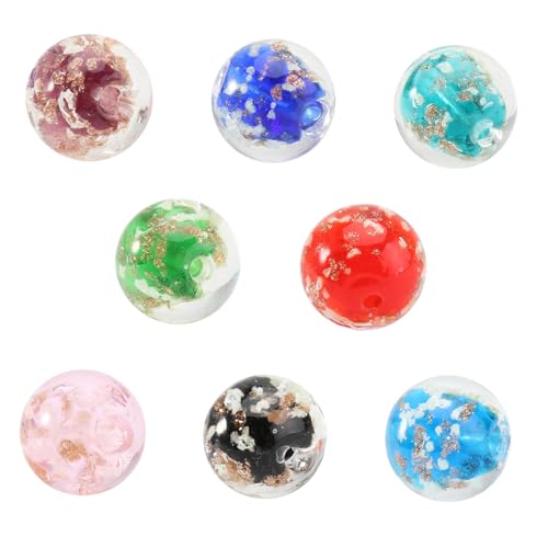 LOLIPPYY 8 Stück Teiliges Glasperlen in Farben Shining DIY Schmuckperlen für Armbänder Halsketten Ohrringe Spacer Beads für Schmuckherstellung von LOLIPPYY