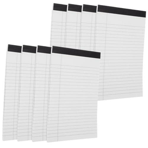LOLIPPYY 8 Stück Teiliges Liniertes Notizblock Kleines Praktisches Schreibpad Abreißbare Memo pads Praktische Notizblöcke für Büro Schule und Alltag Vielseitige Schreibpads von LOLIPPYY