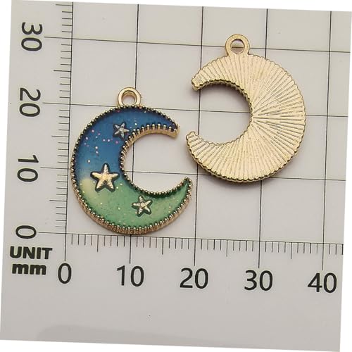 LOLIPPYY 8 Stück Teiliges Schmuckzubehör Mond Stern Meeresschnecken anhängern aus Langlebiger Legierung für DIY Halsketten Armbänder und Ohrringe Leicht und Detailliert Gestaltet zum von LOLIPPYY