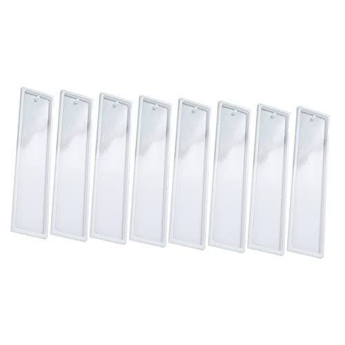 LOLIPPYY 8 Stück Teiliges Silikon Lesezeichenform Langlebige DIY Silikonform für Epoxidharz Rechteckige Bastelformen Leicht zu Reinigen für Kreative Handwerksprojekte von LOLIPPYY