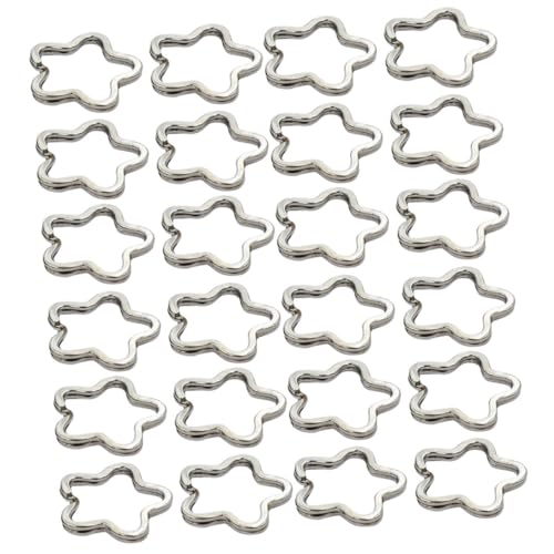 LOLIPPYY 80 Stück Teiliges Flache Schlüsselringe in Blumenform aus Metall für Schlüsselanhänger und DIY Schmuckherstellung Vielseitige Bastelaccessoires für Kreative Projekte von LOLIPPYY