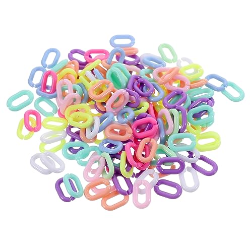 LOLIPPYY 800 Stück Acryl Verbindungsringe Bunte DIY Kettenringe für Taschenriemen Schlüsselanhänger und Schmuckherstellung Leicht und Bruchsicher für Kreative Projekte von LOLIPPYY