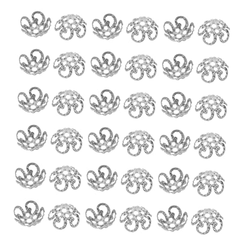 LOLIPPYY 800 Stück Retro Blumen Perlenkappen aus Metall Langlebige Schmuckzubehör für DIY Armbänder und Halsketten Flexible Stabile Endkappen mit Filigranem Schneeflocken-design Einfach zu von LOLIPPYY
