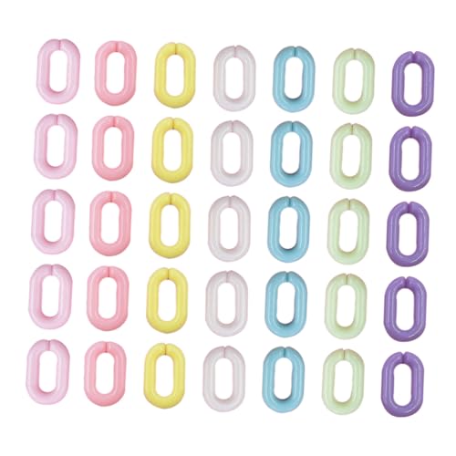 LOLIPPYY 800 Stück Teiliges Acryl Verbindungsringe Oval DIY Kettenglieder für Brillen Handykette Hosenkette und Bastelprojekte Bunte Flexible Langlebige Schmuckverbinder von LOLIPPYY