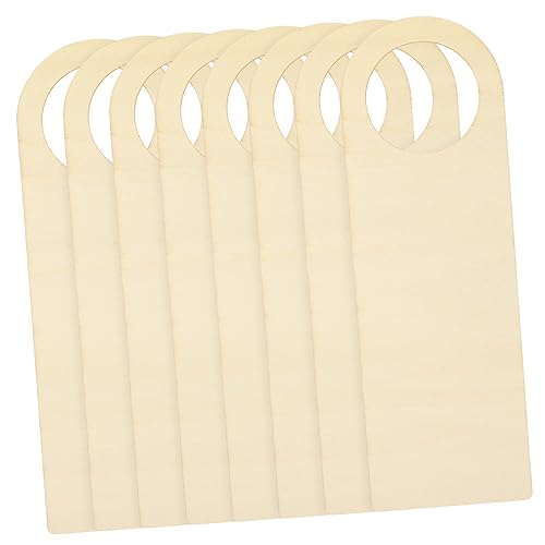 LOLIPPYY 8Stücke Holz Türhänger DIY Türschild Unlackiert Bastelmaterial für Kinderzimmer Individuell Gestaltbare Holzschilder für Dekoration und von LOLIPPYY