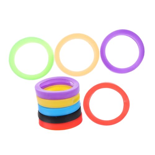 LOLIPPYY 9 Stück Teiliges Silikon Schlüsselcover Flexible Schlüsselkappen Schlüsselkennzeichnung für Hausschlüssel Bunte Farben Weiche Schutzabdeckung Einfache Identifikation von LOLIPPYY