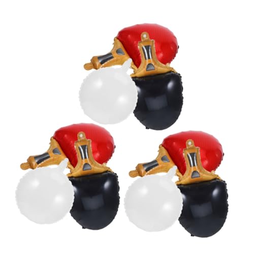 LOLIPPYY 9 Stück Teiliges Sports Party mit Tischtennisball Folienballons Langlebig und Wiederverwendbar für Sportliche Themenfeiern Geburtstage und Karnevalsdekorationen Inklusive Roter und von LOLIPPYY