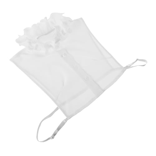 LOLIPPYY Abnehmbarer Damen Falscher Kragen mit Rüschen Vielseitiger Weißer Blusenkragen Einsatz Eleganter Schal für Büro Alltag und Partys Modischer Schmuckkragen Komfortabler Stoff LOLIPPYY Abnehmbarer Damen Falscher Kragen mit Rüschen Vielseitiger Weißer Blusenkragen Einsatz Eleganter Schal für Büro Alltag und Partys Modischer Schmuckkragen Komfortabler Stoff von LOLIPPYY