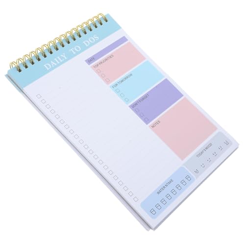 LOLIPPYY Abreißbarer Tagesplaner Notizblock mit Praktischem To Do Listen Design Tragbarer Planer für Büro und Zuhause Einfacher Planer mit Ausreichend Blättern und Handlichem Format Blaue von LOLIPPYY