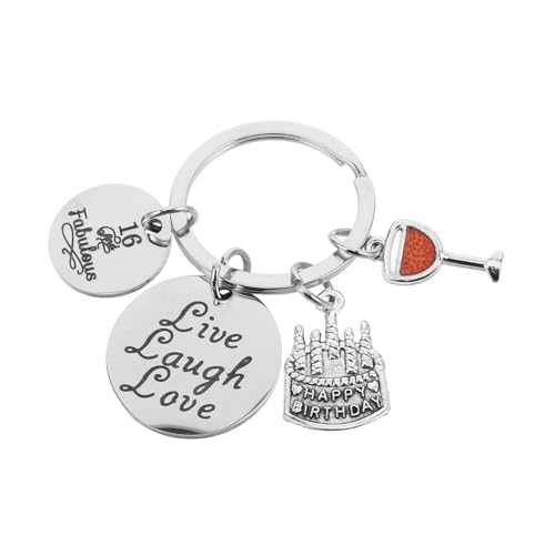 LOLIPPYY Anhänger Aus Edelstahl Anhänger Schlüsselanhänger Geldbörse Schlüsselanhänger Edelstahlschlüsselring Schlüsselanhänger Mit Geburtstagsanhänger Rostfreier Stahl Silver von LOLIPPYY