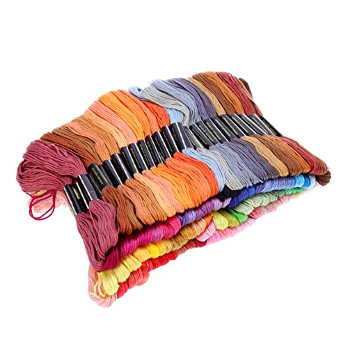 LOLIPPYY Baumwoll Stickgarn Zufälligen Farben Hochwertiges Kreuzstichgarn für Handstickerei Basteln und Perlenarbeiten für Projekte Zufällige Farbe von LOLIPPYY