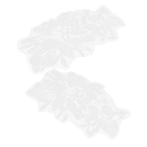 LOLIPPYY Bestickte Blumen Applikationen Patches Weißer Aufnäher zum Aufnähen für Kleidung Taschen Hüte Kleidung Reparatur und Dekoration von LOLIPPYY