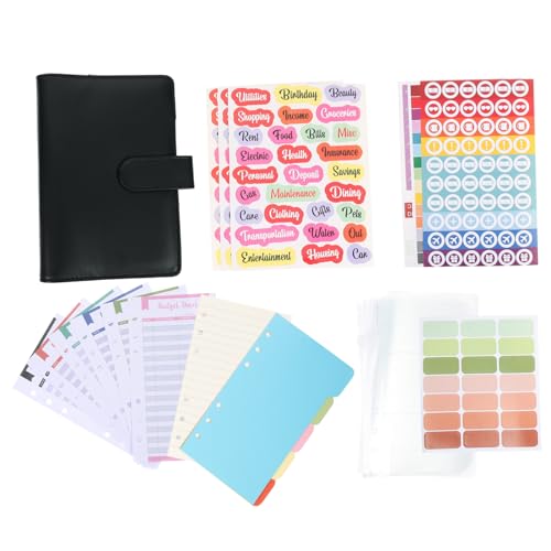 LOLIPPYY Budget Binder Ringbuch mit Budgetplaner Funktion Vielseitiger Geld Organizer für Sparen und Haushaltsbuch Leichtes Tragbares Notizbuch für Familie Büro Schule und Reisen Schwarz von LOLIPPYY