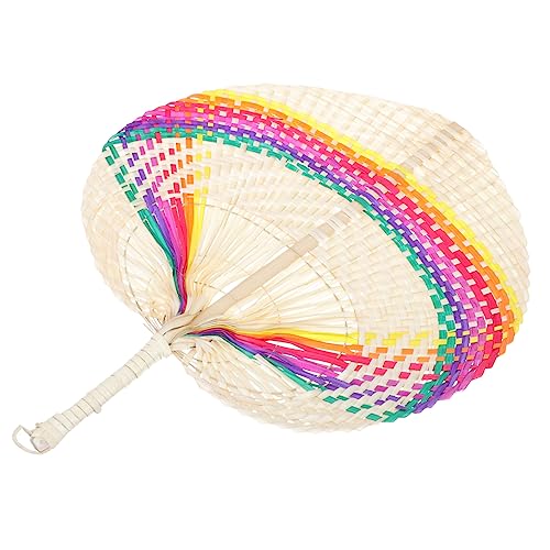LOLIPPYY Chinesischen Stil Handfächer Aus Gewebtem Holz Bunter Fächer Für Dekoration Requisite Für Sommer Partys Und Hochzeitsdekoration von LOLIPPYY