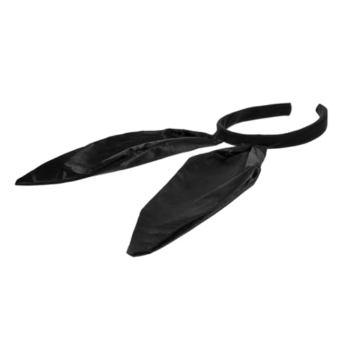 LOLIPPYY Cosplay Haarreif mit Schwarzen Satin hasenohren Leicht für Festival Party Karneval Bezaubernde Bunny Ohr Accessoires für Damen und Jugendliche von LOLIPPYY