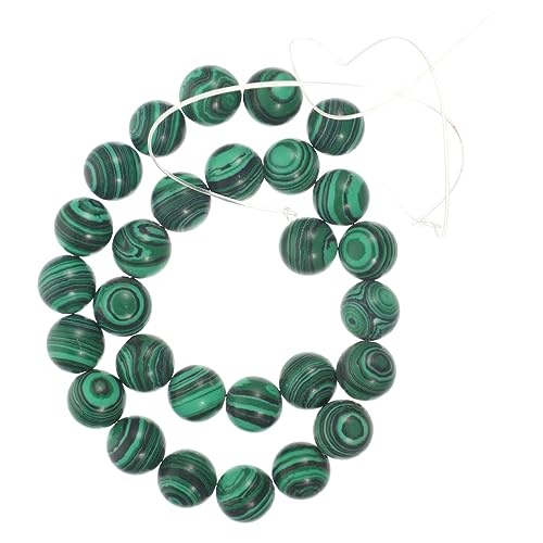 LOLIPPYY DIY Malachit Perlen Armband Halterung Runde Lose Perlen für Schmuckherstellung für Armbänder und Handwerksprojekte Hochwertige Natürliche von LOLIPPYY