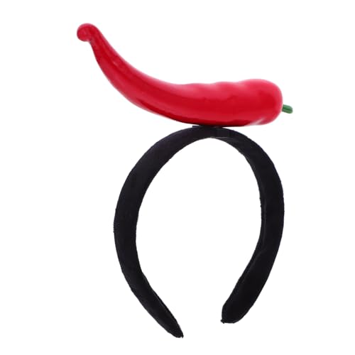 LOLIPPYY Dekorativer Haarreif mit Simulation Chili Design Lustiger Kopfschmuck für Party und Festival Weiches Material Geeignet für Erwachsene und Originelles Kostümaccessoire von LOLIPPYY