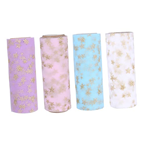LOLIPPYY Diy Tischskirting Hochzeitsdeko Party Dekoration Rosa Tüllrolle Vielseitig Einsetzbar für Tischdeko Basteln und Festliche Anlässe von LOLIPPYY