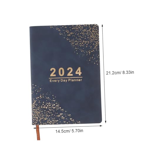 LOLIPPYY Englisches Notizbuch Tagesplaner für Studenten Tage Agenda Notizblock Stilvoller Blauer Schülerplaner für Effektive Zeitplanung und Tägliche Organisation Zufällige Zufällige Farbe von LOLIPPYY