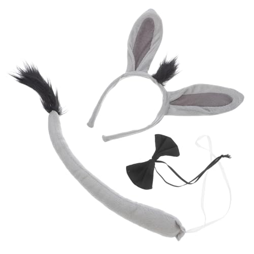 LOLIPPYY Esel Kostüm Set für Tierkostüm Haarreif mit Ohren und Niedliches Donkey Cosplay Zubehör für Geburtstagsparty Karneval Halloween und Rollenspiele LOLIPPYY Esel Kostüm Set für Tierkostüm Haarreif mit Ohren und Niedliches Donkey Cosplay Zubehör für Geburtstagsparty Karneval Halloween und Rollenspiele von LOLIPPYY
