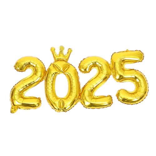LOLIPPYY Folienballon Gold Zahlenballon für Silvester Geburtstag Abschluss Party Dekoration Stilvoll Integrierte Luftballon Zahl für Festliche Neujahrsfeier LOLIPPYY Folienballon Gold Zahlenballon für Silvester Geburtstag Abschluss Party Dekoration Stilvoll Integrierte Luftballon Zahl für Festliche Neujahrsfeier von LOLIPPYY