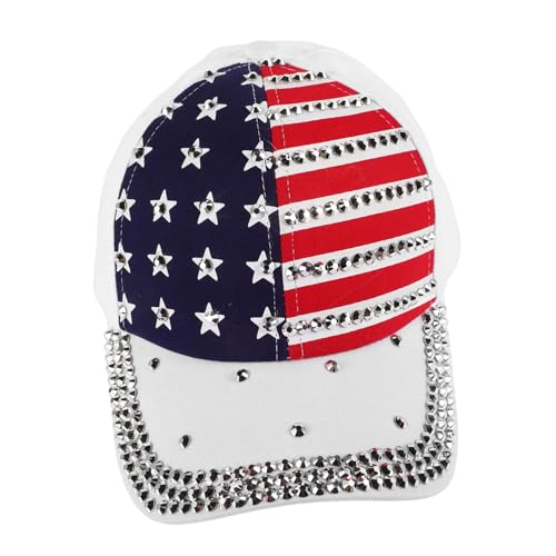 LOLIPPYY Fünf-sterne-baseballkappe Bling-baseballmütze Baseballkappe Mit Amerikanischer Flagge Für Damen Usa Trucker-mütze Für Damen Vierter Juli-hüte Für Frauen Patriotische Hüte Baumwolle LOLIPPYY Fünf-sterne-baseballkappe Bling-baseballmütze Baseballkappe Mit Amerikanischer Flagge Für Damen Usa Trucker-mütze Für Damen Vierter Juli-hüte Für Frauen Patriotische Hüte Baumwolle von LOLIPPYY